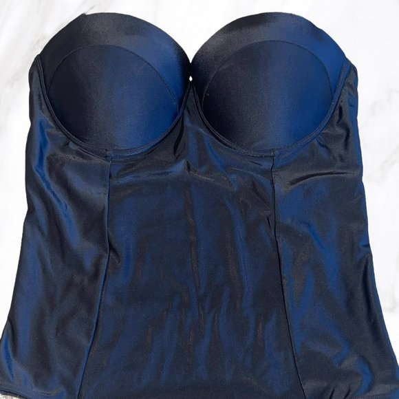 NWT Frederick's of Hollywood Black Bondi One Piece Swimsuit, 1X - Picture 2 of 5